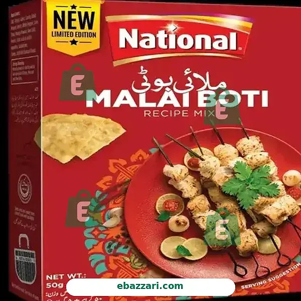 Malai Boti Recipe Mix National Food 50g