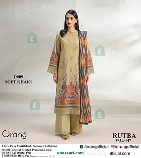 Three piece lawn Unstitched 
